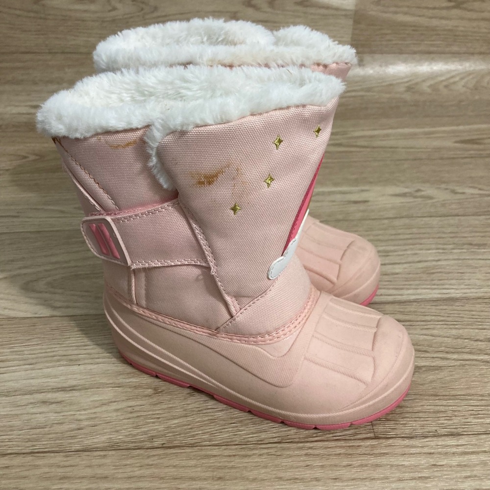 Target Rainbow Snow Boots Toddler Size‎ 12 Pink  Thermolite Stars